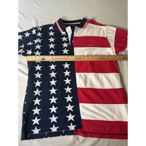 Vtg 90s Ivy Crew American Flag USA Stars Stripes Patriotic 4th Of July Sz Large - Picture 7 of 8